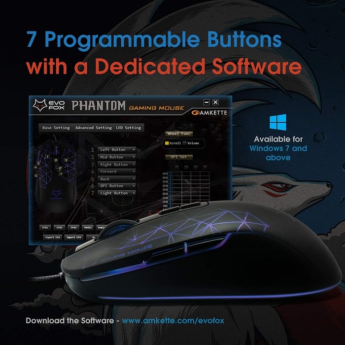 EvoFox Phantom Wired Gaming Mouse 6