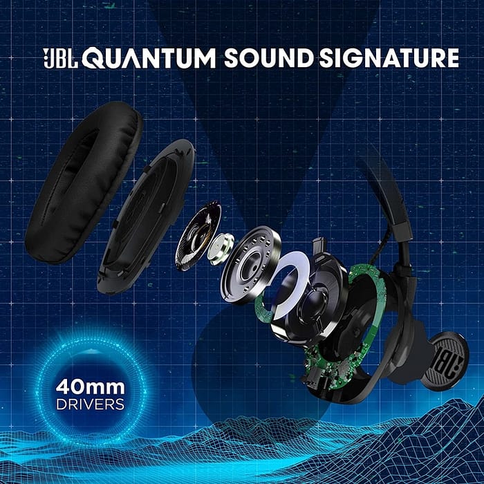 Quantum 100 Wired Over Ear Gaming Headphones Black 2